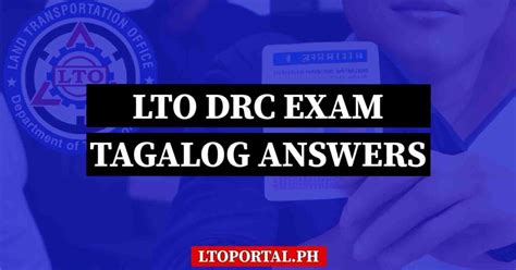 LTO DRC Exam Filipino (Tagalog) Reviewer Answer Key.